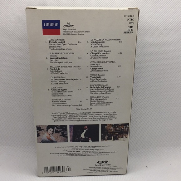 Essential Opera VHS Video with Booklet Musicals Broadway Performing Arts Vintage - Picture 3 of 9